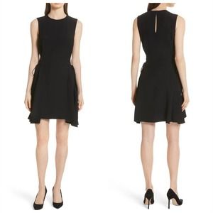 Theory  lace-up fit & flare dress